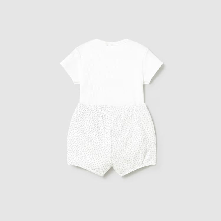 MAYORAL 2PC BLOOMER + BODYSUIT SET - SILVER