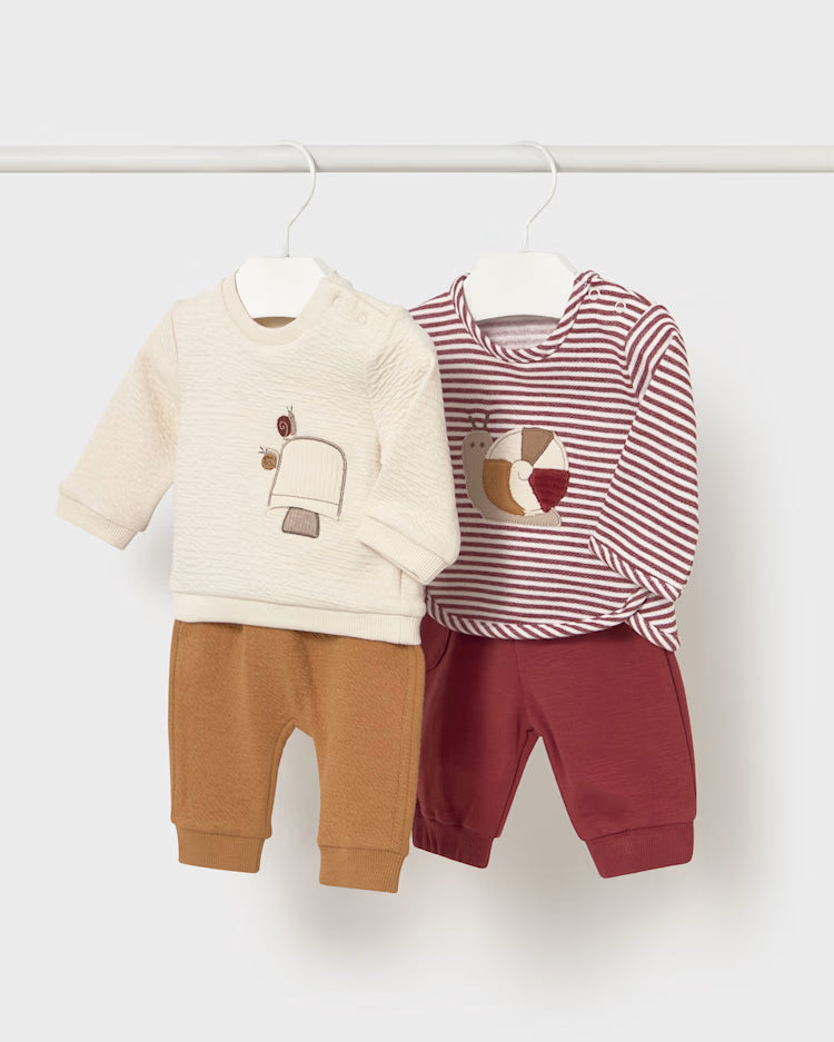 MAYORAL 2PC JOGGER + SHIRT SET - AMBER