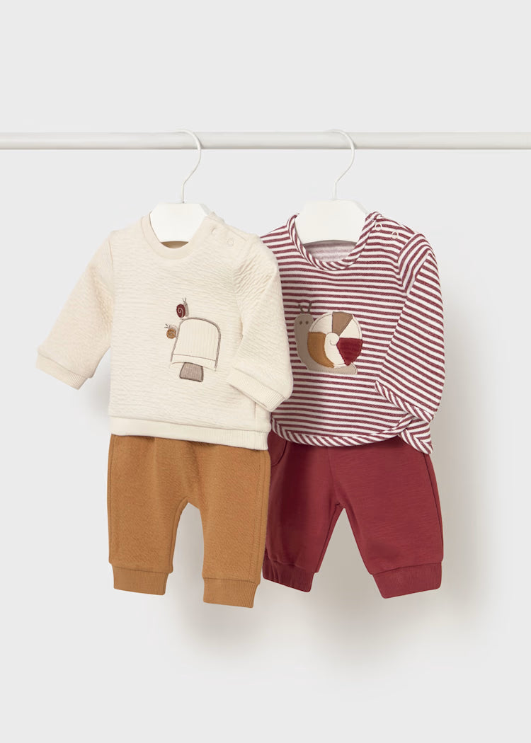 MAYORAL 2PC JOGGER + SHIRT SET - AMBER