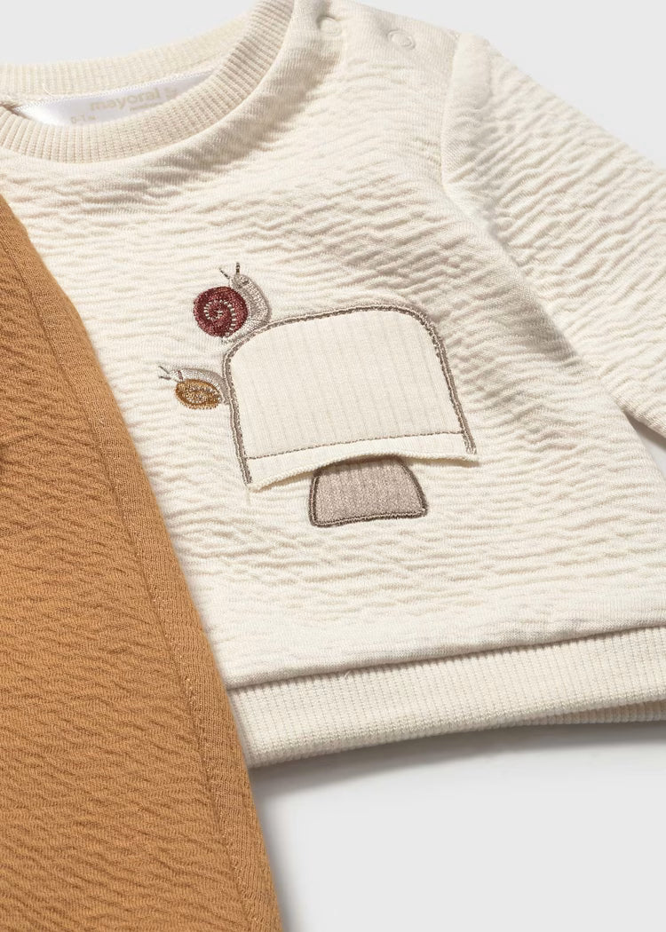 MAYORAL 2PC JOGGER + SHIRT SET - AMBER