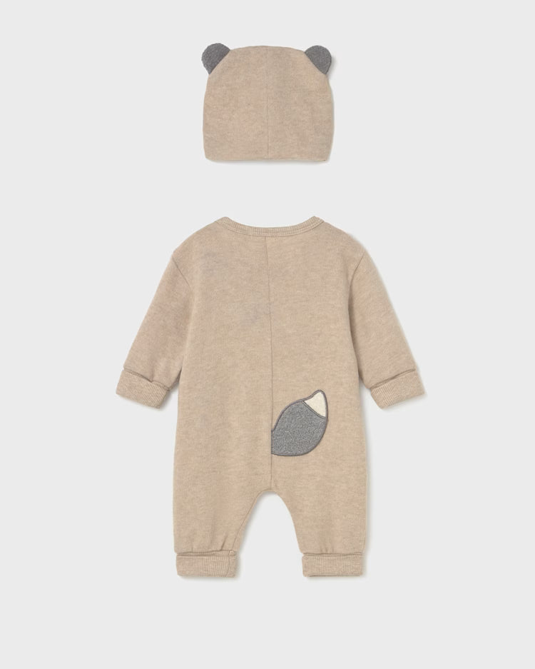 MAYORAL 2PC SLEEPER AND HAT SET - CEREAL HEATHER