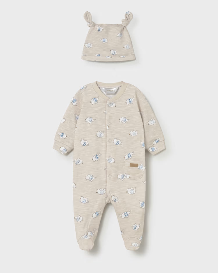 MAYORAL 2PC SLEEPER + HAT SET - MOLE
