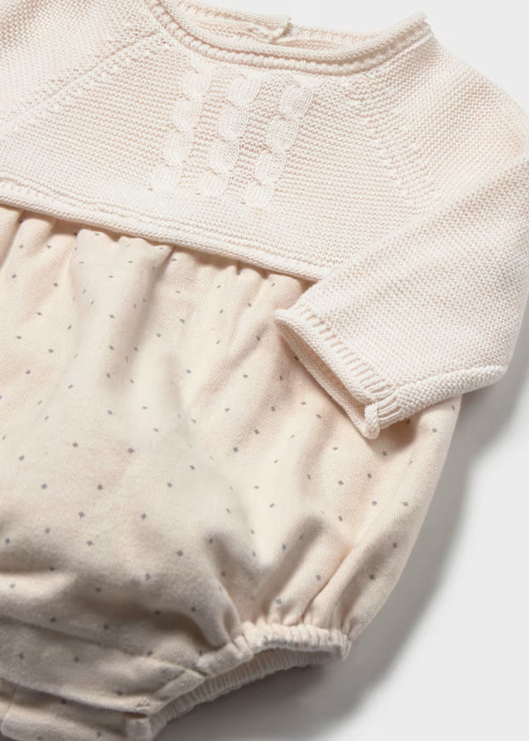 MAYORAL MIXED ROMPER WITH TIGHTS - POTTERY