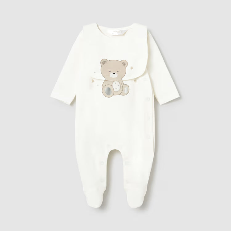 MAYORAL LONG SLEEPER W BIB - NATURAL