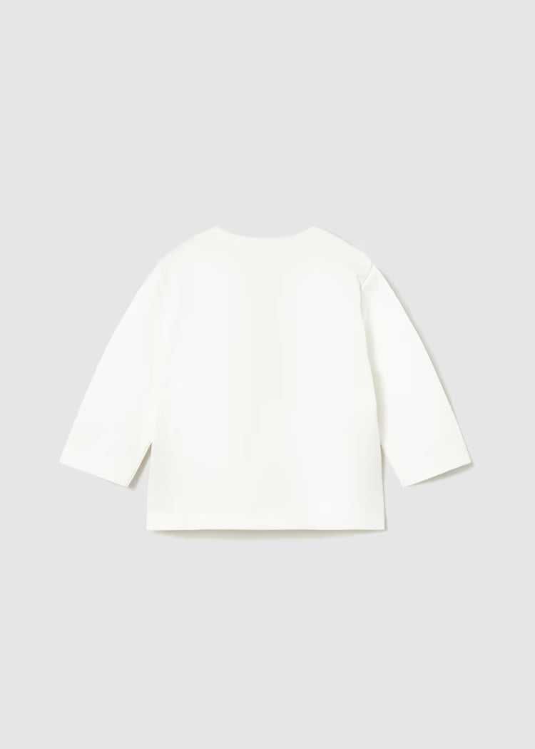 MAYORAL NEWBORN LS SHIRT - NATURAL