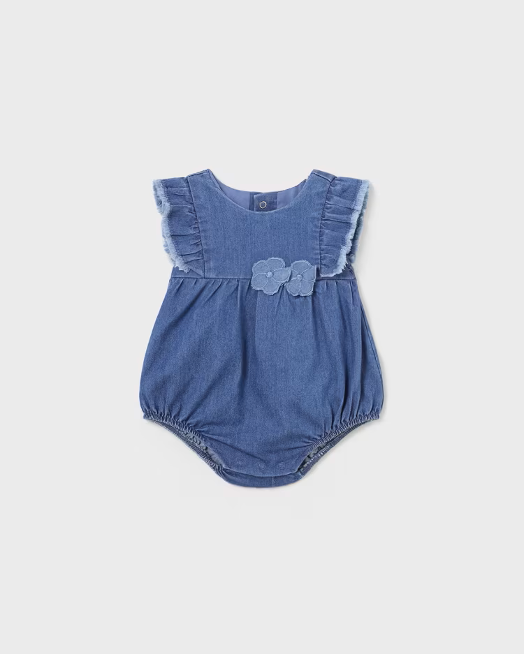 MAYORAL DENIM ROMPER - DARK WASH