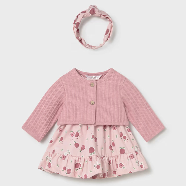 MAYORAL 3PC DRESS SET - ROSE