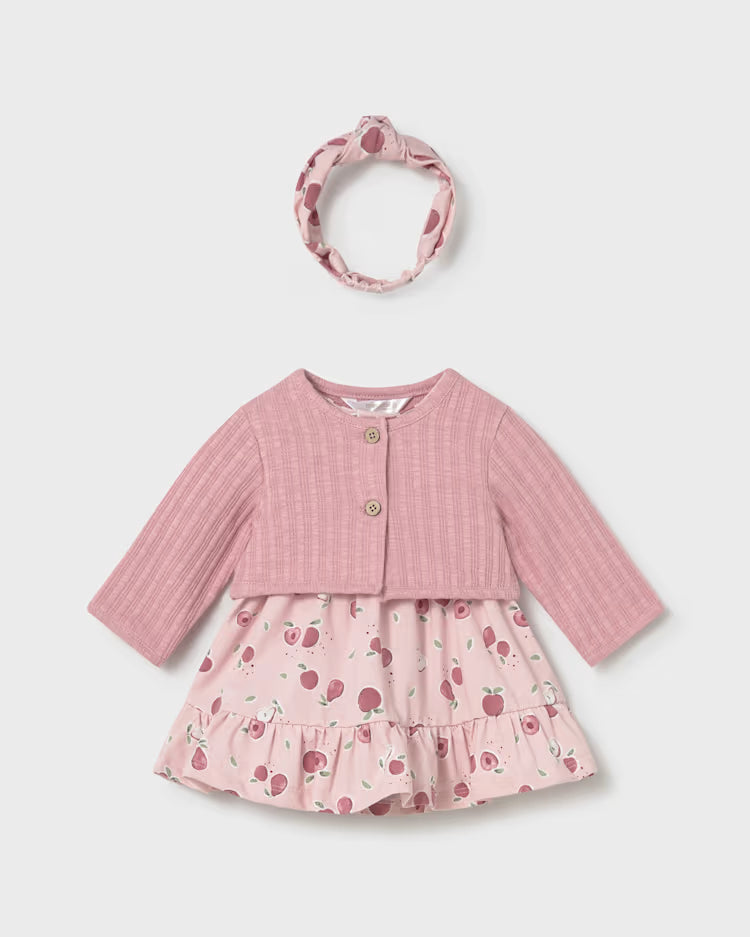 MAYORAL 3PC DRESS SET - ROSE