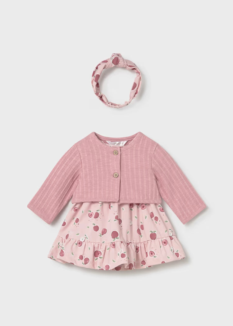 MAYORAL 3PC DRESS SET - ROSE