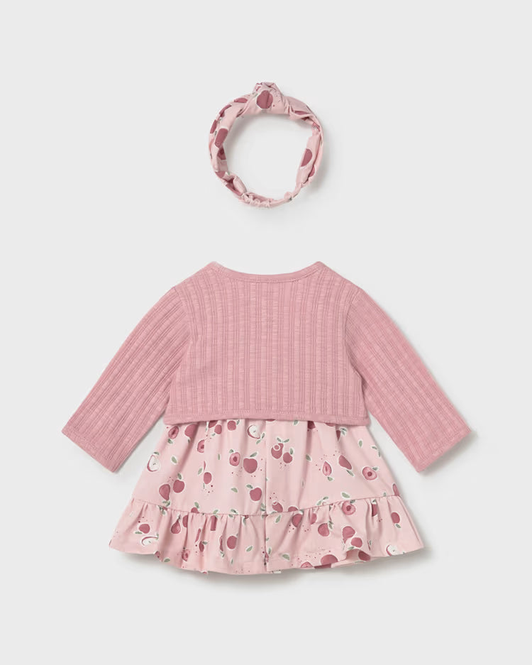 MAYORAL 3PC DRESS SET - ROSE