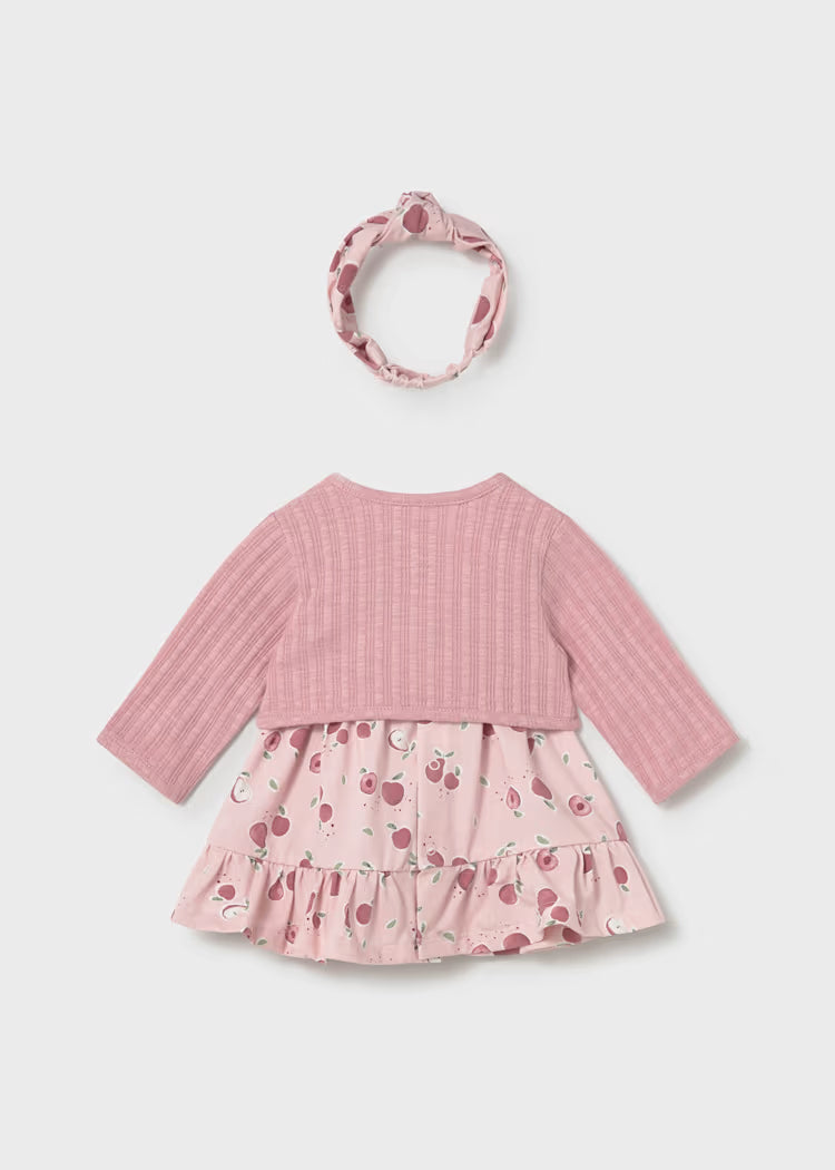 MAYORAL 3PC DRESS SET - ROSE
