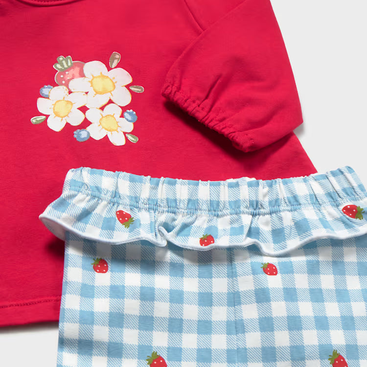 MAYORAL LEGGING + LS SHIRT SET - RED