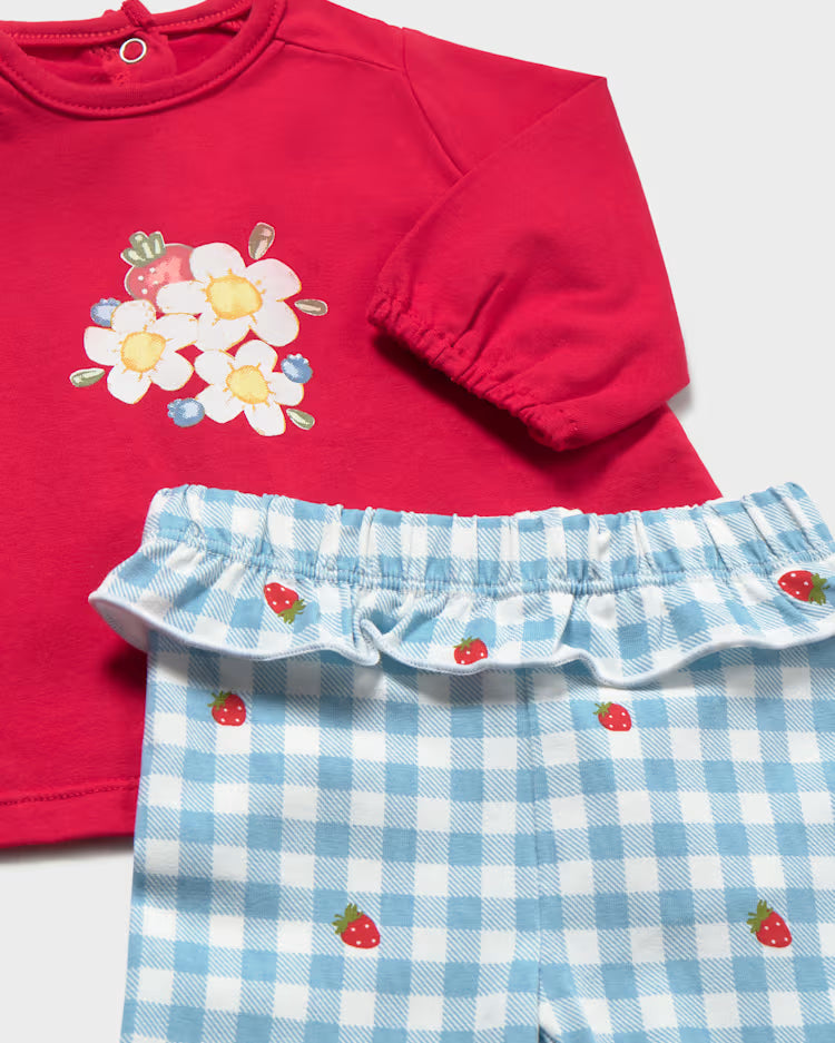 MAYORAL LEGGING + LS SHIRT SET - RED