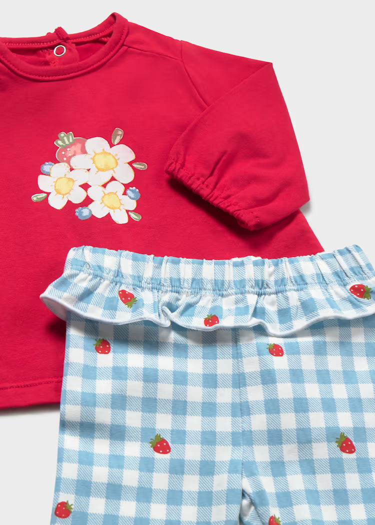 MAYORAL LEGGING + LS SHIRT SET - RED