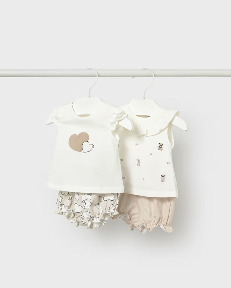 MAYORAL 2PC TANK + BLOOMER SET - WHEAT