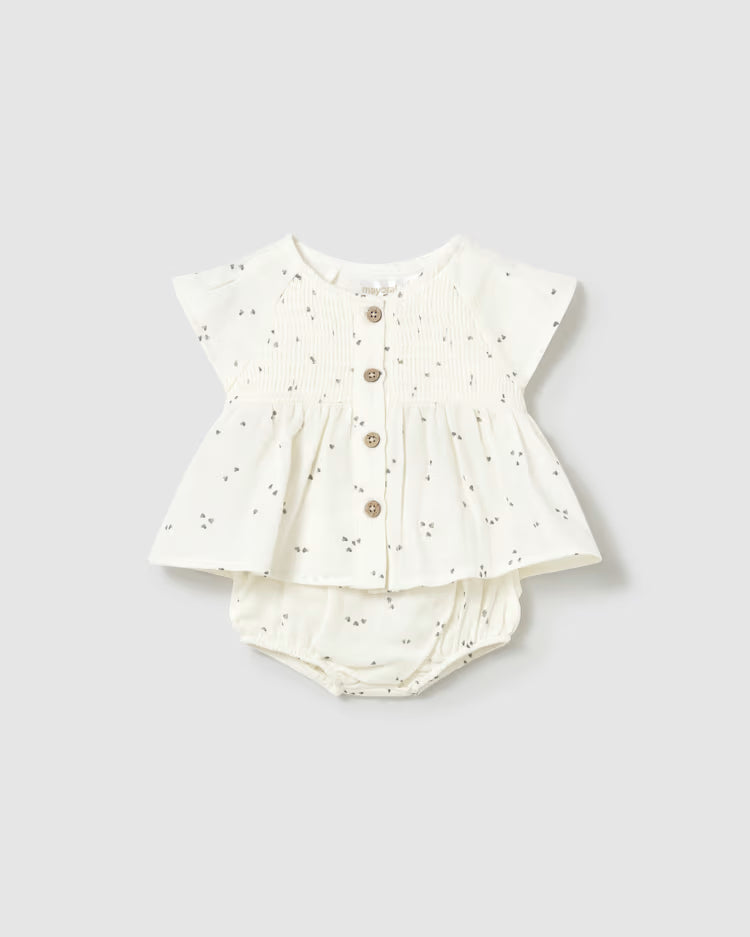 MAYORAL BLOOMERS + BLOUSE SET - CERAMIC