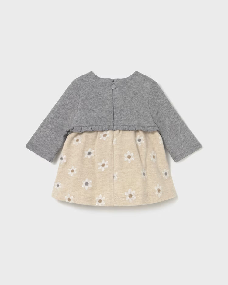 MAYORAL PRINTED DRESS - SAND HEATHER