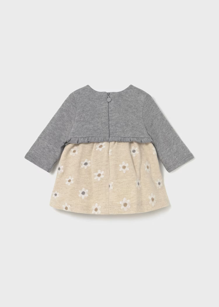 MAYORAL PRINTED DRESS - SAND HEATHER