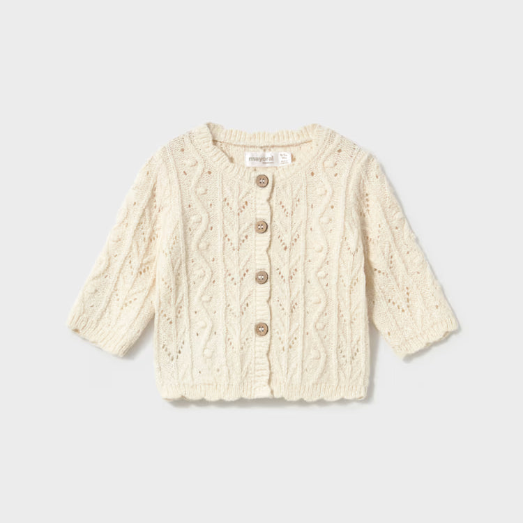 MAYORAL KNIT CARDIGAN - OAT