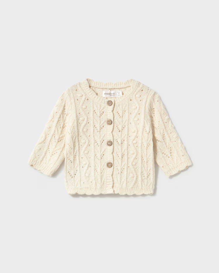 MAYORAL KNIT CARDIGAN - OAT