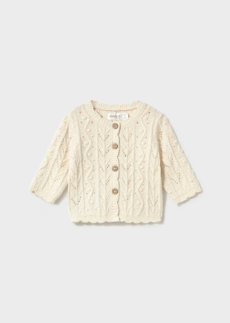 MAYORAL KNIT CARDIGAN - OAT