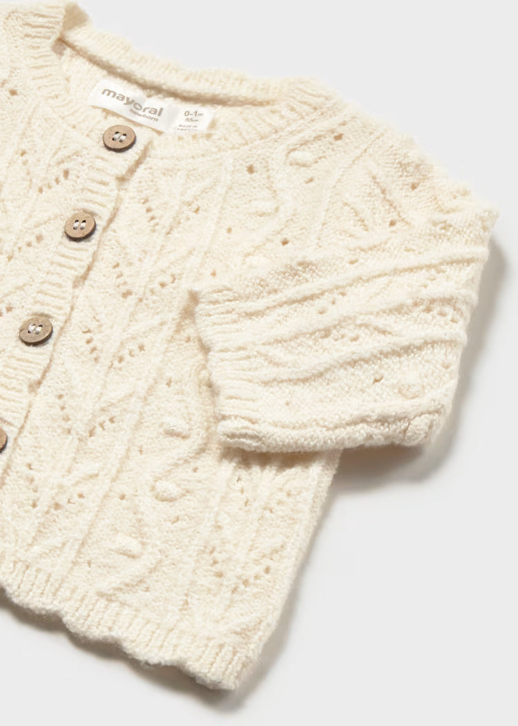 MAYORAL KNIT CARDIGAN - OAT