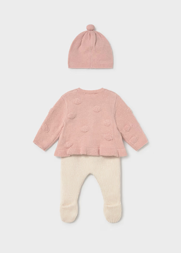 MAYORAL PANT + CARDIGAN SET - ROSE