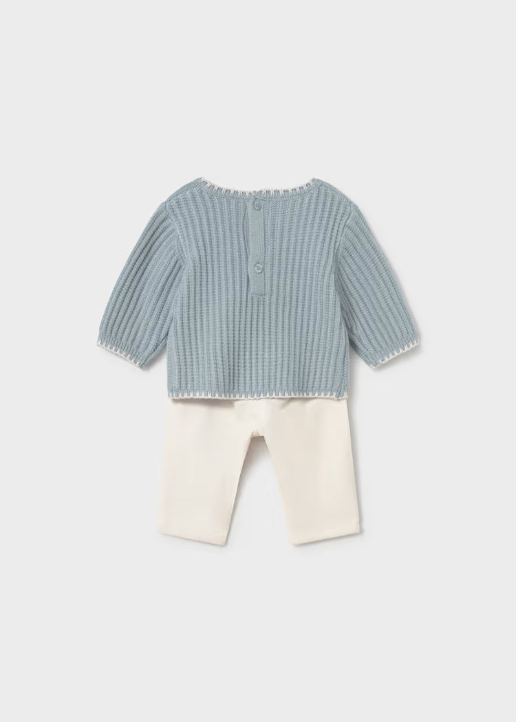 MAYORAL SWEATER + PANT SET - WHITE