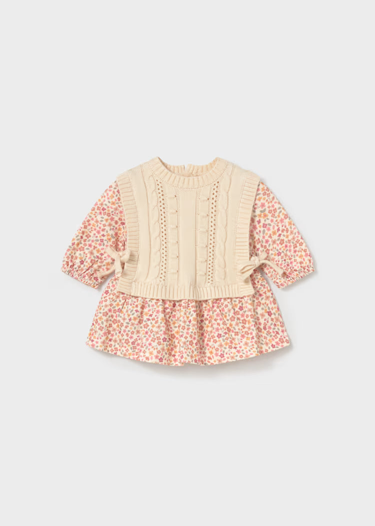 MAYORAL KNITTED VEST DRESS - CREAM
