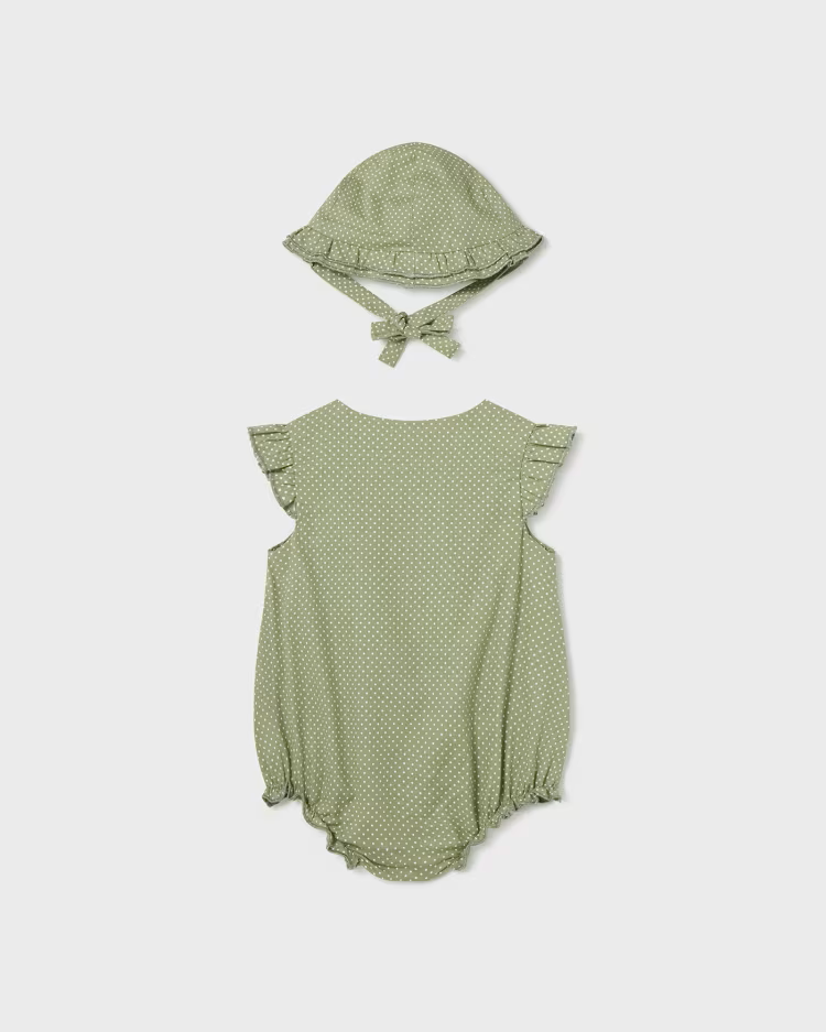 MAYORAL 2PC ROMPER SET - EUCALYPTUS