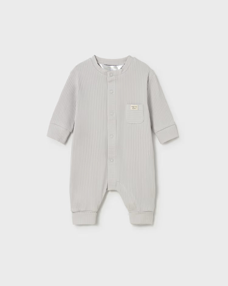 MAYORAL RIBBED ONESIE - SILVER