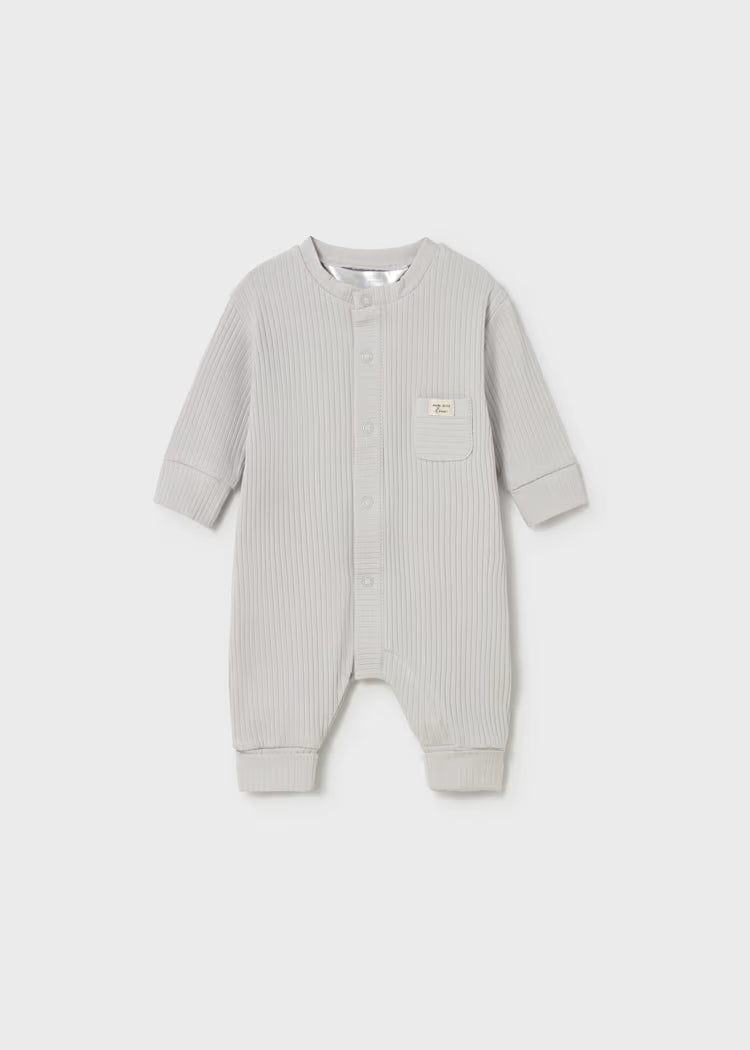 MAYORAL RIBBED ONESIE - SILVER