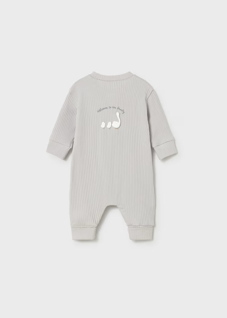 MAYORAL RIBBED ONESIE - SILVER