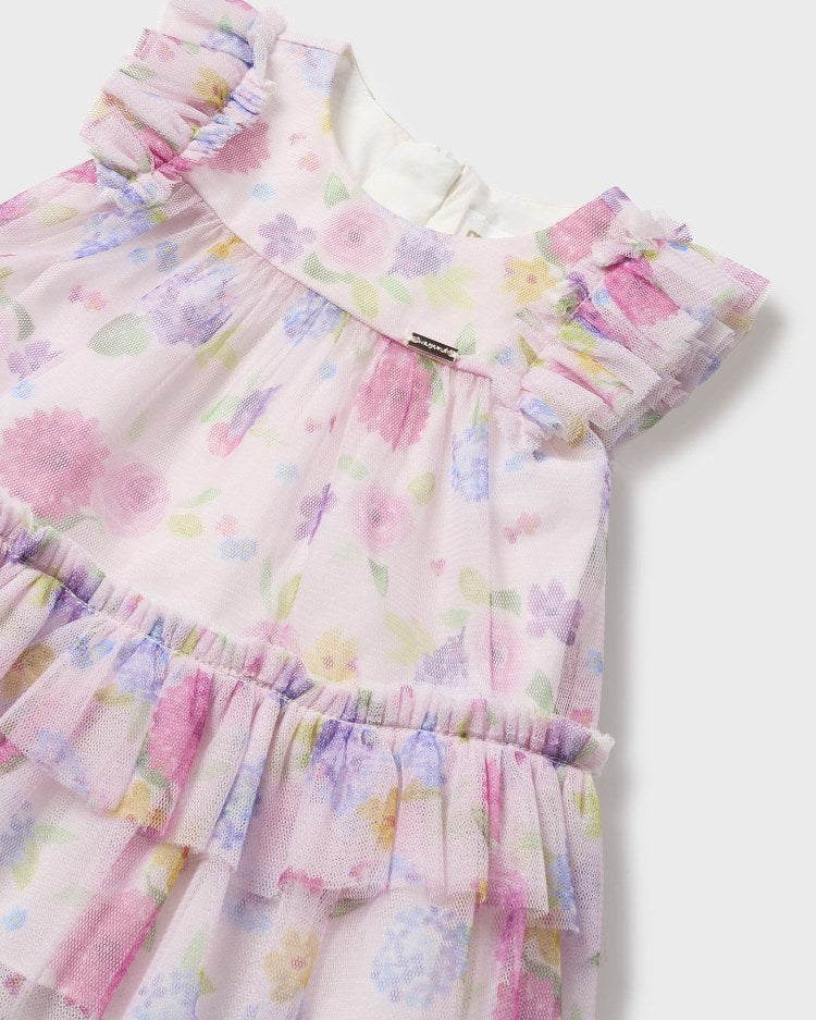 MAYORAL FLORAL DRESS -LILAC