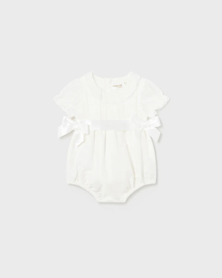 MAYORAL DRESSY ROMPER - WHITE