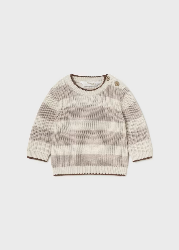 MAYORAL STRIPED SWEATER - TIRAMISU