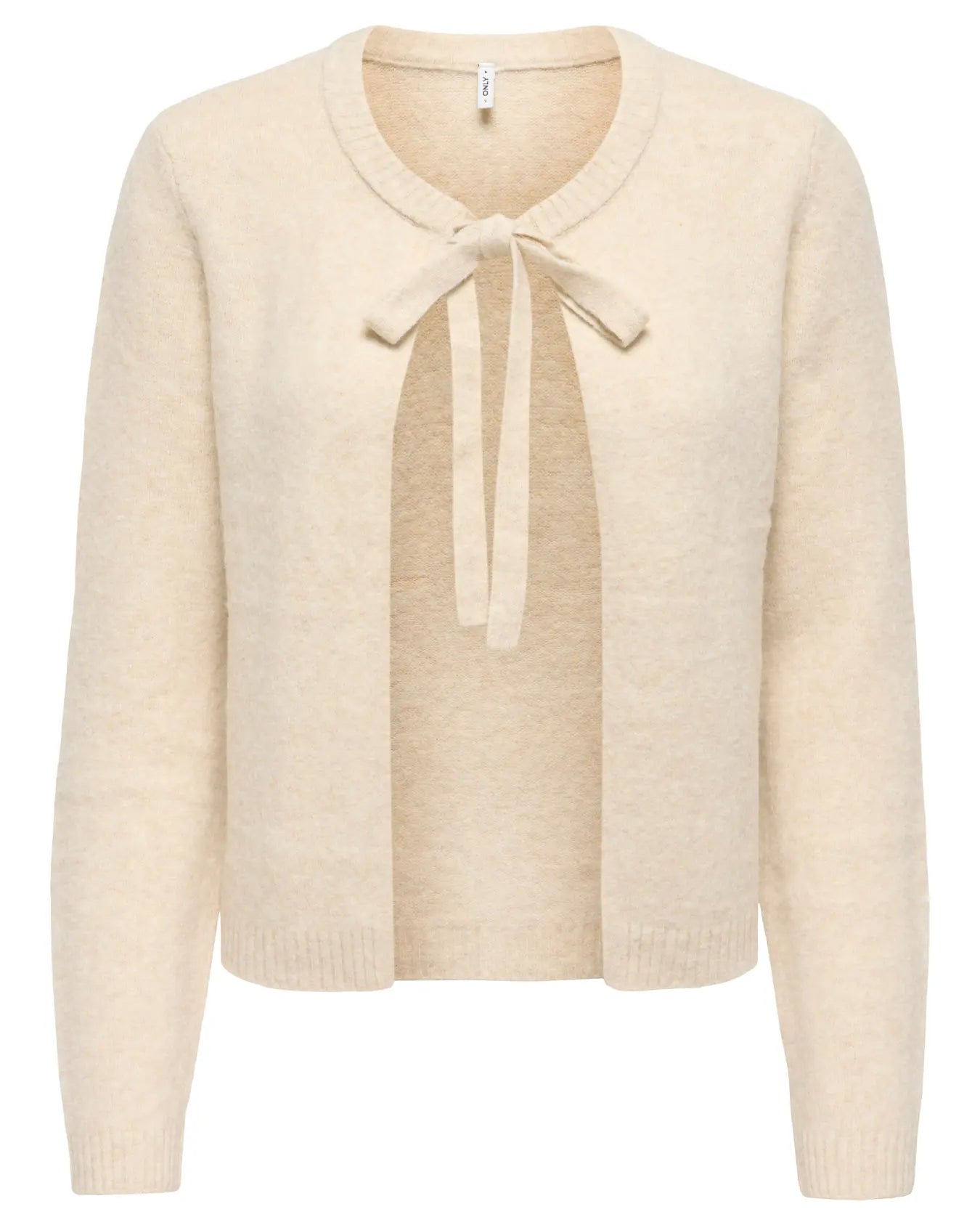 ONLY JESSIE LS ONE STRING CARDIGAN - PUMICE STONE