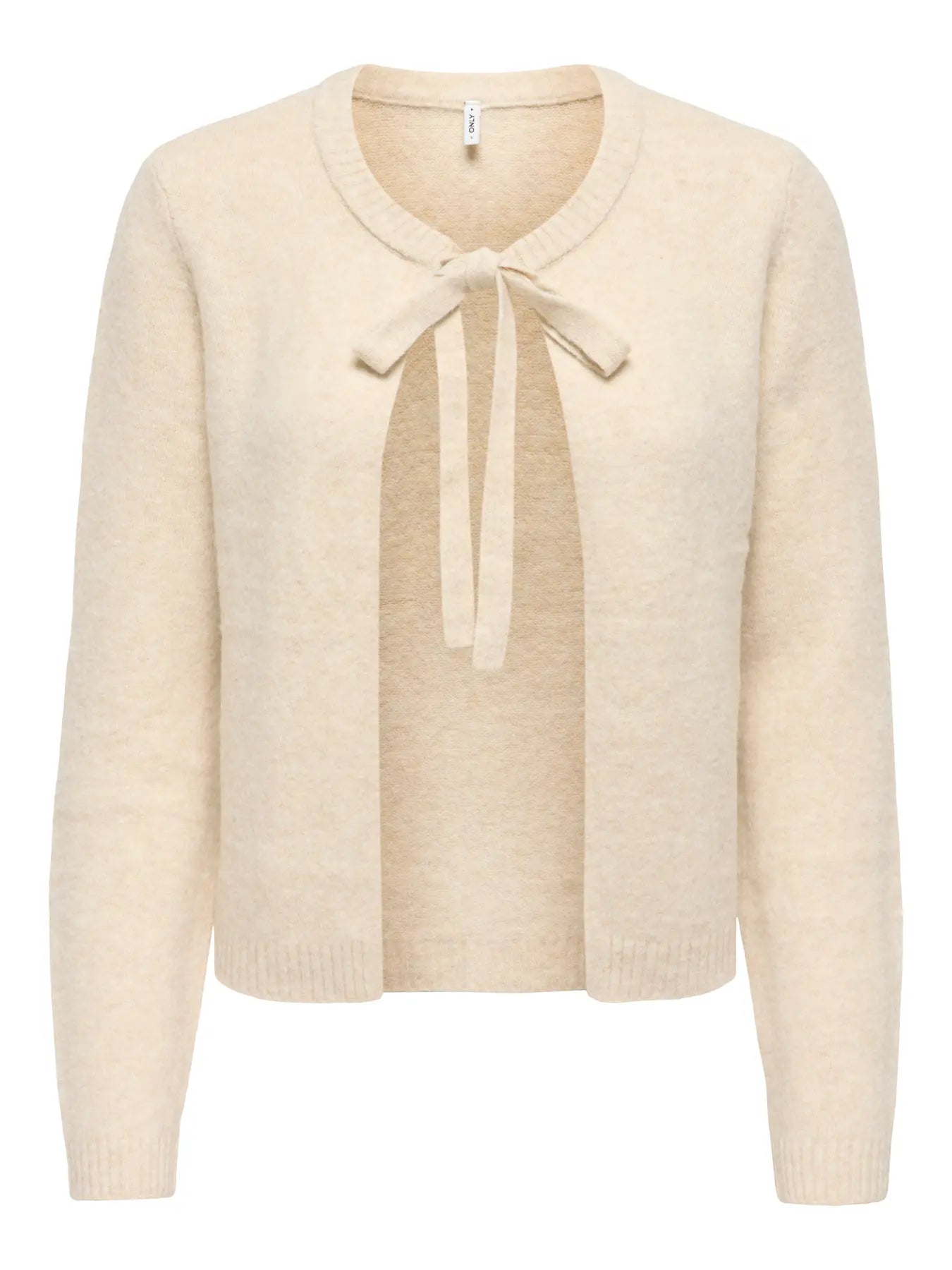 ONLY JESSIE LS ONE STRING CARDIGAN - PUMICE STONE