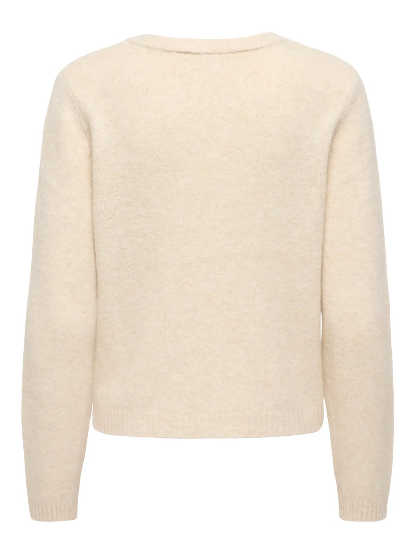 ONLY JESSIE LS ONE STRING CARDIGAN - PUMICE STONE