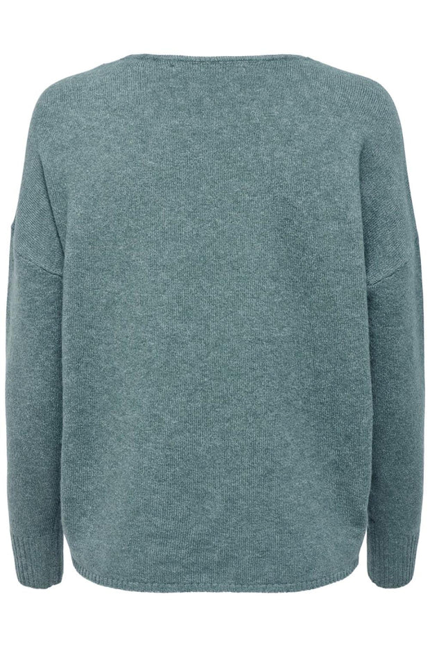 RICA BASIC V NECK PULLOVER - SEA MOSS