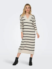 ONLY TESSA DRESS - PUMICE STONE + BLACK