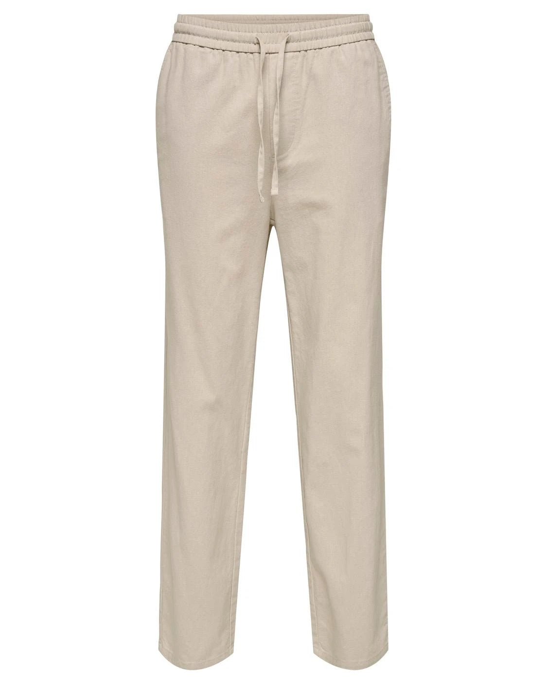 SINUS LOOSE LINEN PANTS - SILVER LINING