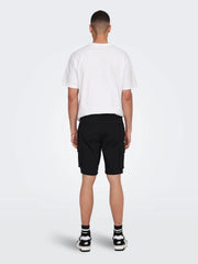 CAM CARGO SHORTS - BLACK