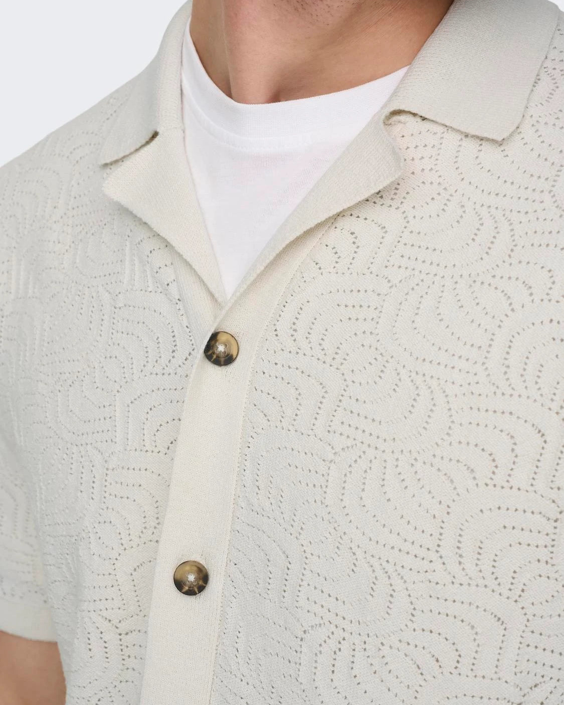 DENVER KNIT SHIRT - ANTIQUE WHITE