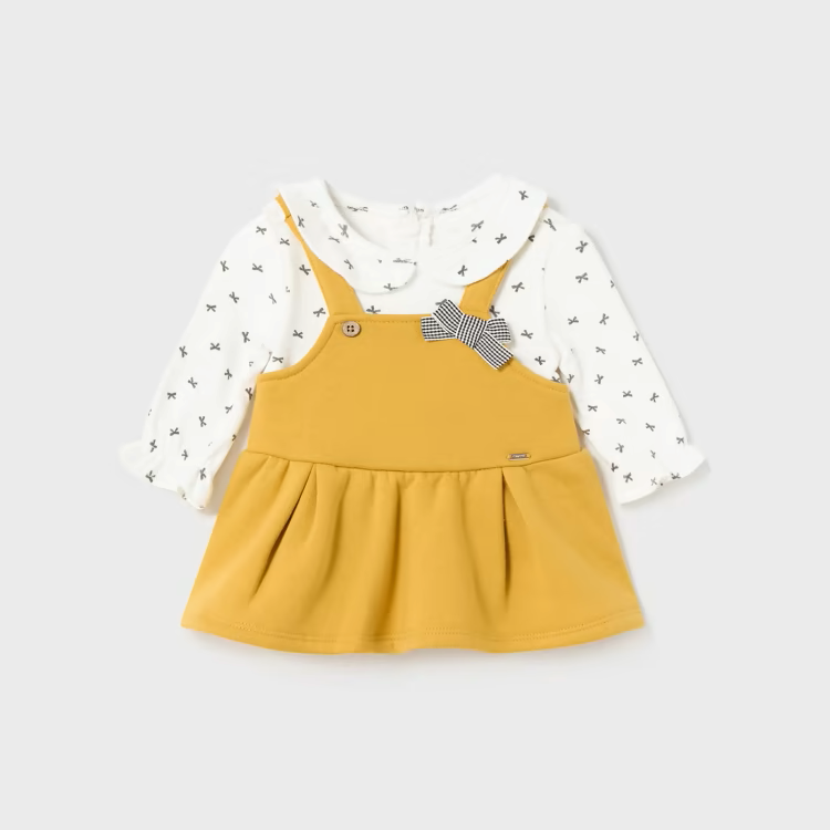 MAYORAL OVERALL DRESS  - YELLOW