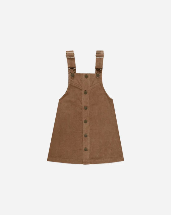 RYLEE + CRU OVERALL DRESS - SADDLE