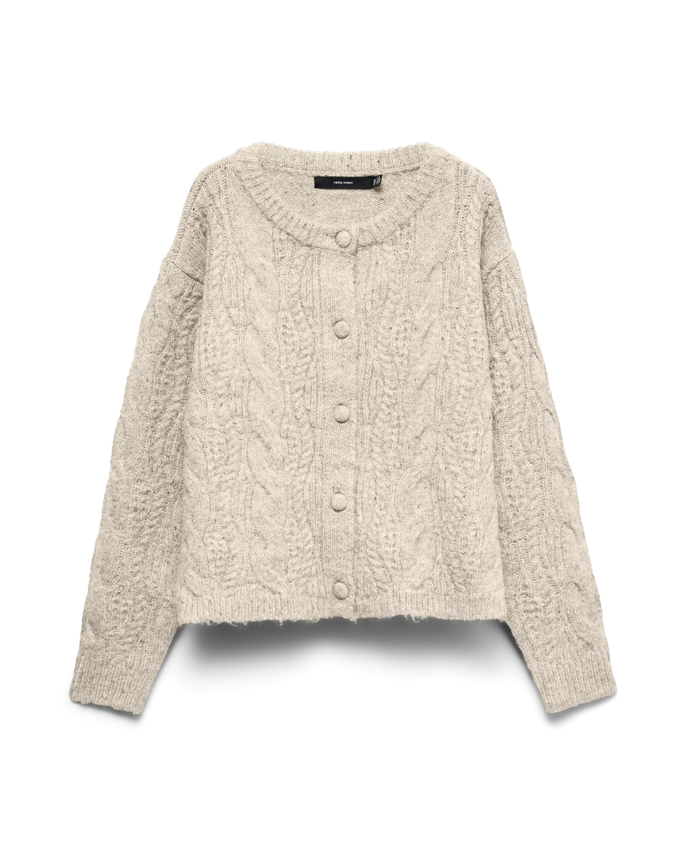 VM INGRID CABLE KNIT CARDIGAN - BIRCH MELANGE