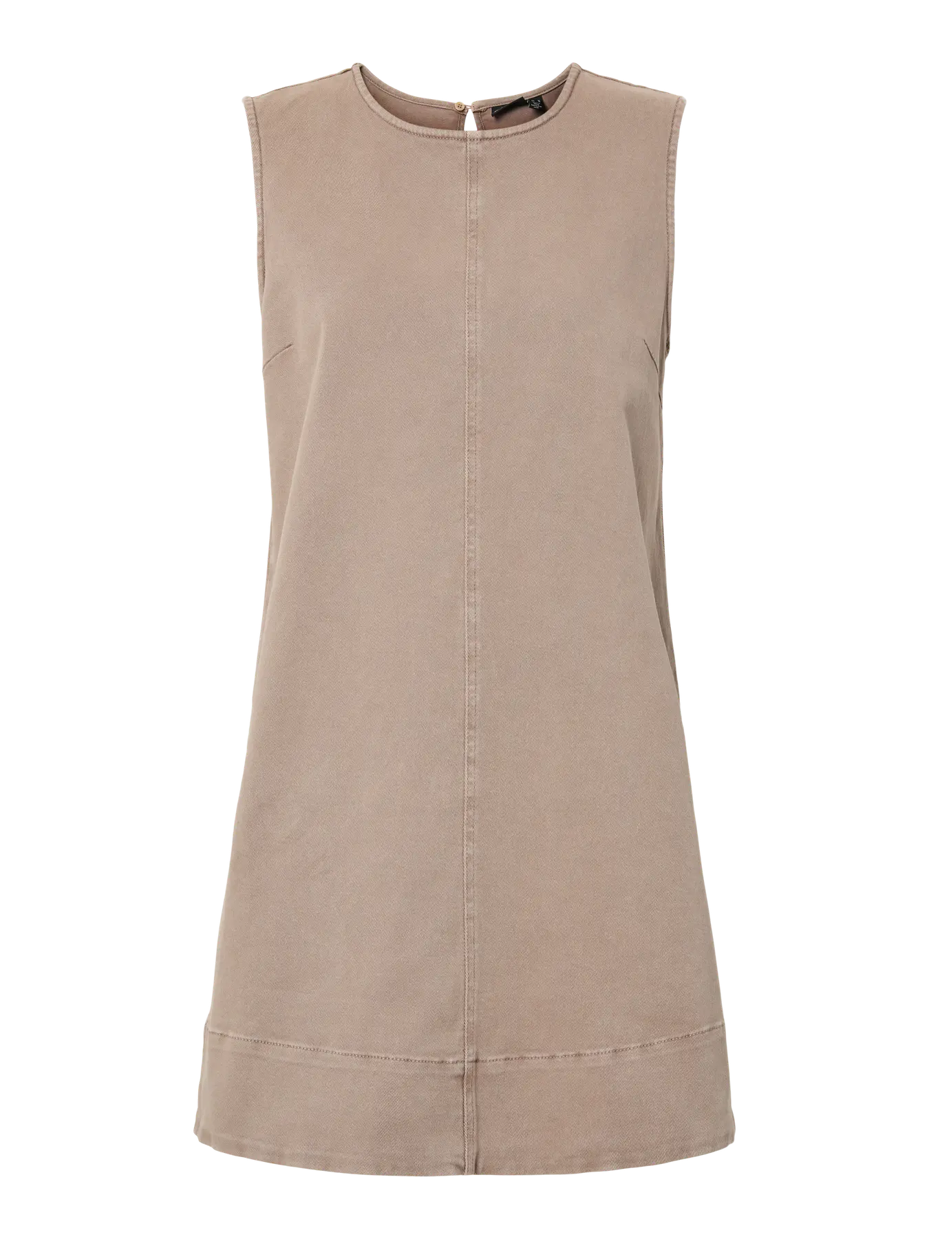 PIECES ALUME DENIM DRESS - TAUPE GREY