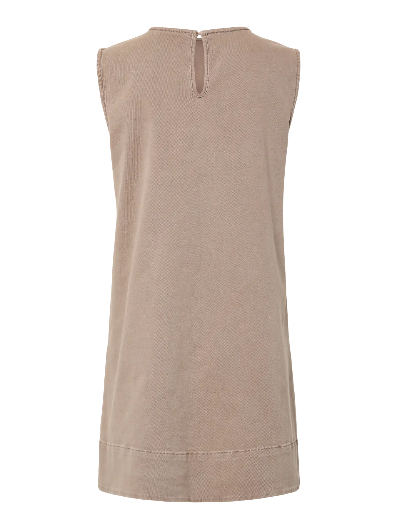 PIECES ALUME DENIM DRESS - TAUPE GREY