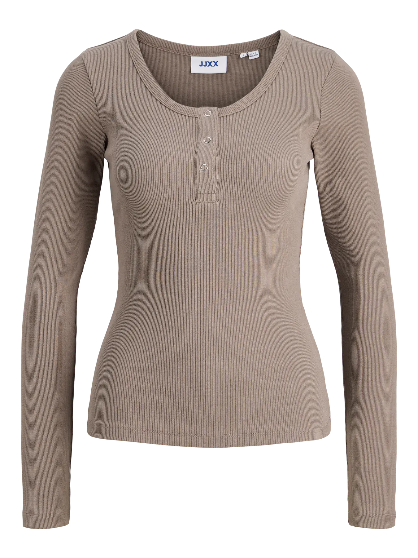 JJXX FATIMA BUTTON RIB LONG SLEEVE - FALCON